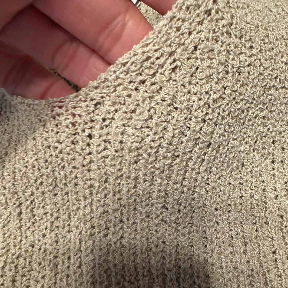Gorgeous Beige Knit Euro Summer Quiet Luxury Camisole Layering Tank Top Sweater - Picture 6 of 9